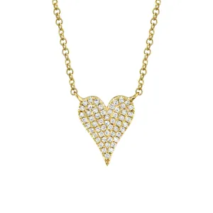 0.11 Ct Kate White Gold and Diamond Pave Heart Pendant Necklace SC55006926