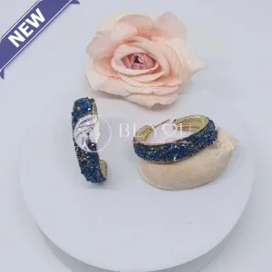 0LIVE-SHIMMERY HOOPS