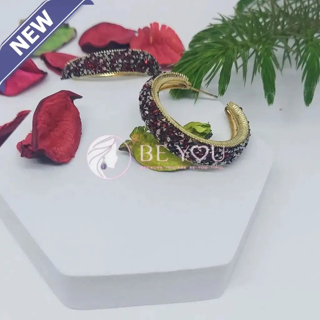 0LIVE-SHIMMERY HOOPS