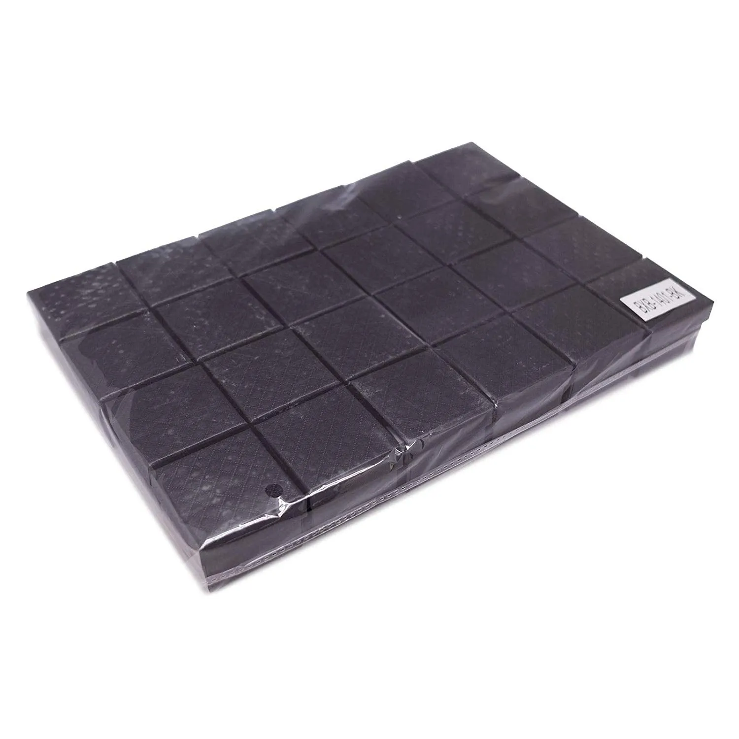 1 3/4" x 1 3/4" Black Diamond Pattern Cardboard Jewelry Box