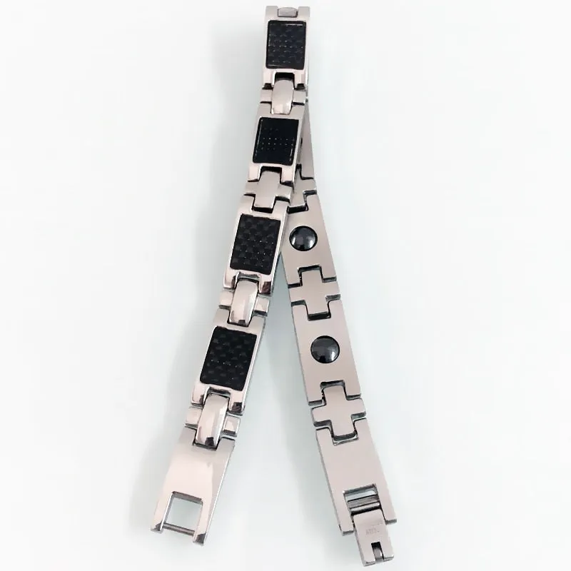 10MM Wide Cross Bracelet for Men Therapeutic Magnetic Men