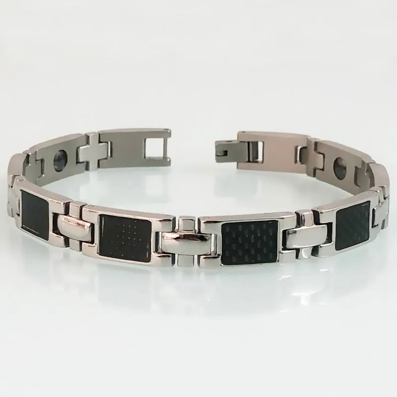 10MM Wide Cross Bracelet for Men Therapeutic Magnetic Men