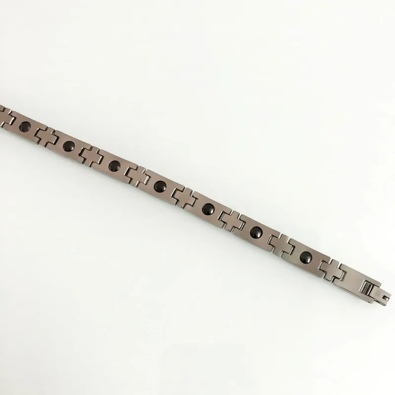 10MM Wide Cross Bracelet for Men Therapeutic Magnetic Men