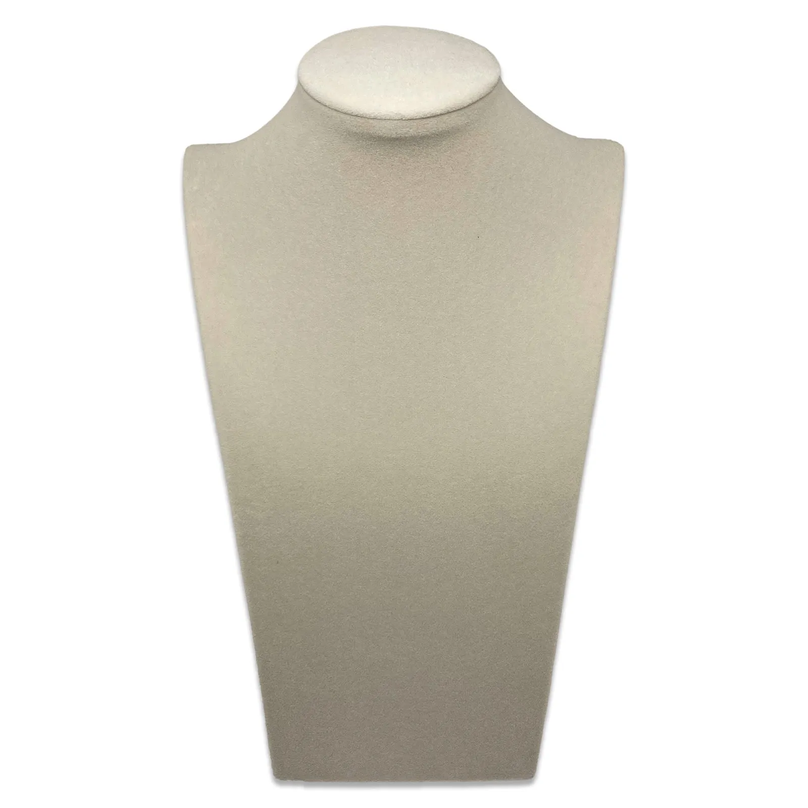 12" Beige Velvet Necklace Bust Display