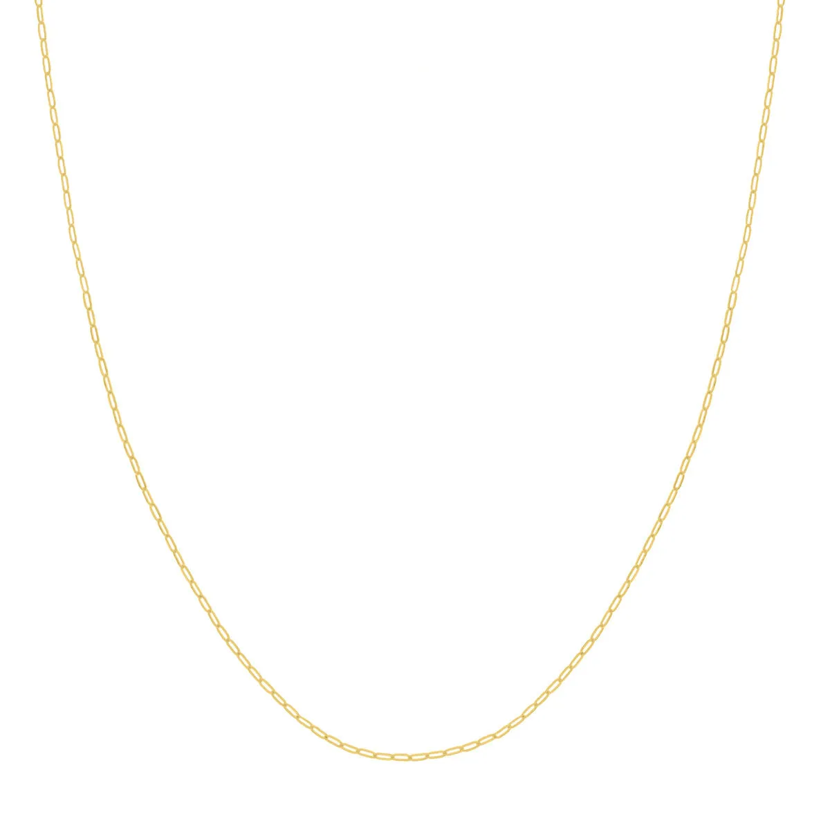 1.30mm Paperclip Chain with Pear Shape Lobster Lock