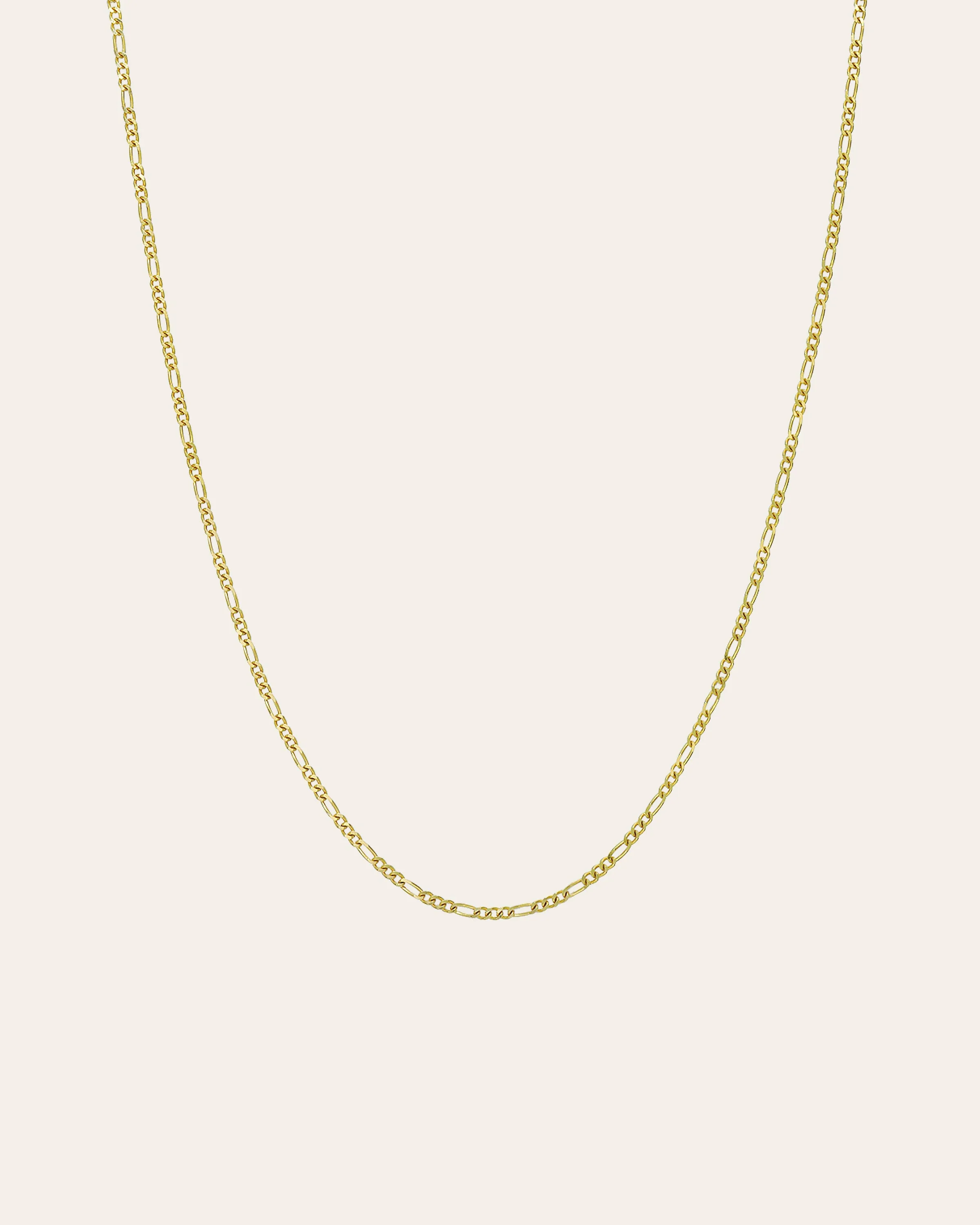 14k Gold Baby Figaro Chain Necklace