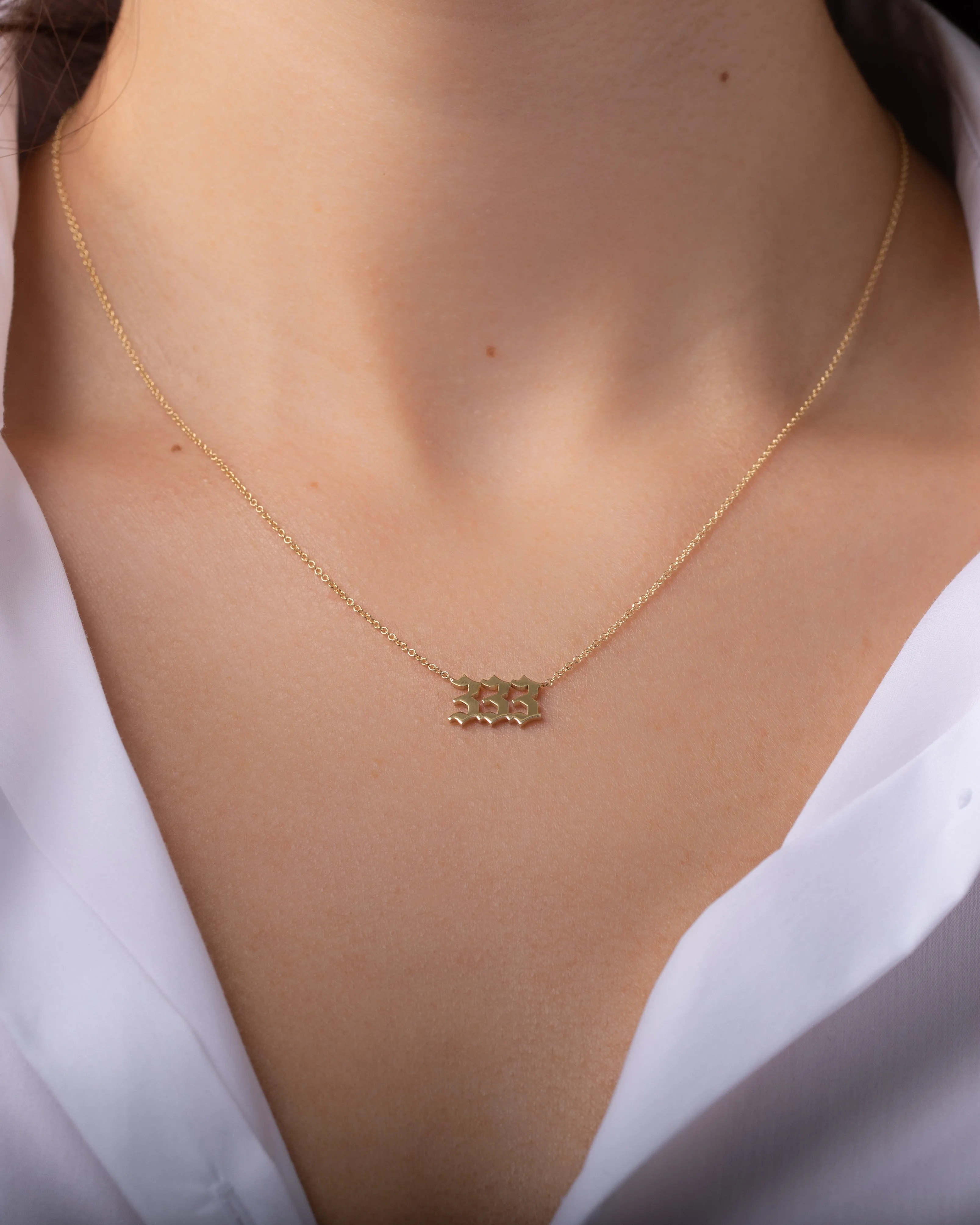 14k Gold Date Necklace