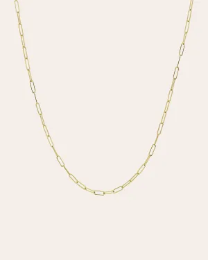 14k Gold Open Link Chain Necklace