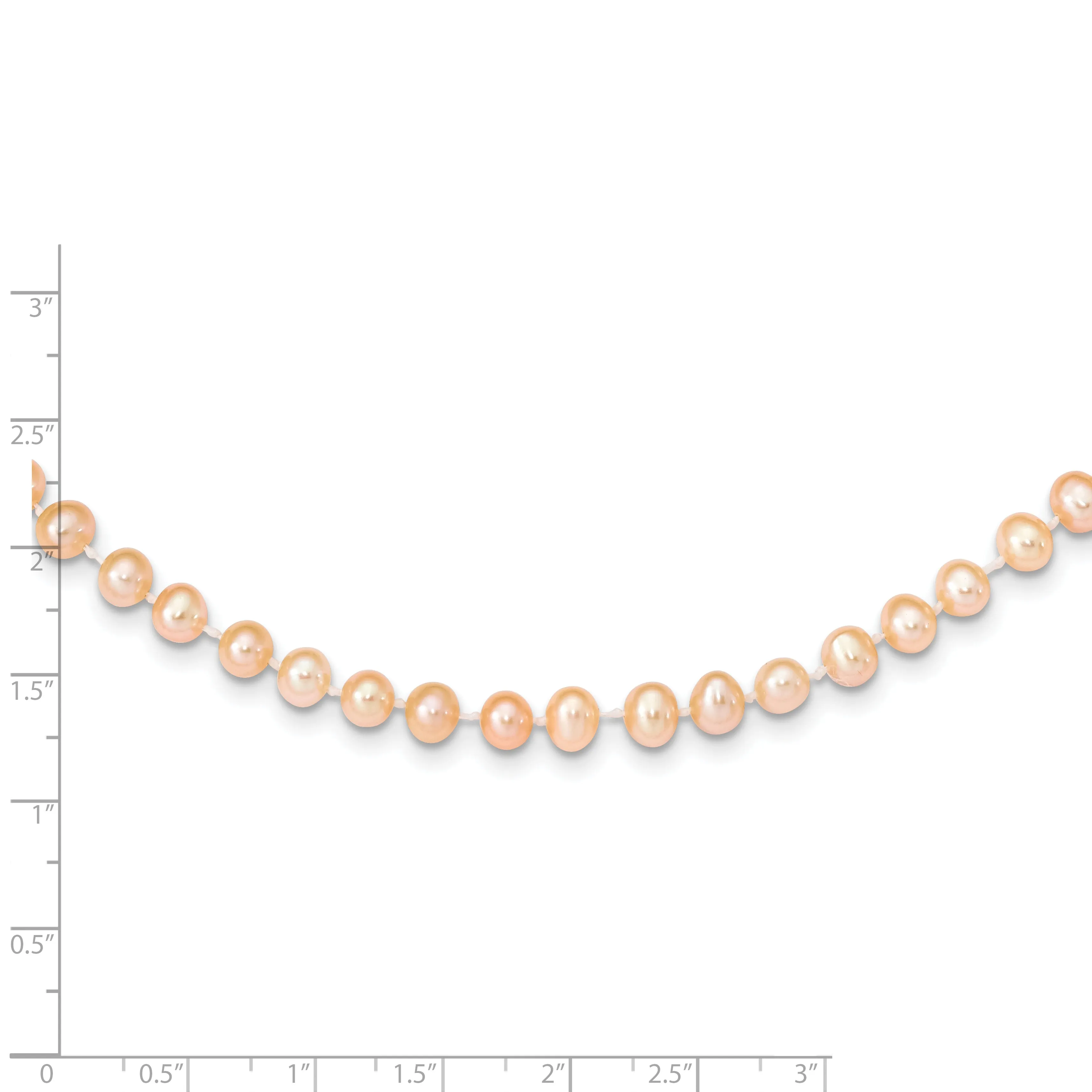 14K Gold Pink Freshwater Pearl Necklace with Elegant Near Round Design