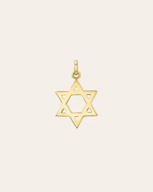 14K Gold Star of David Pendant