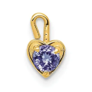14k Yellow Gold June Birthstone Heart Charm