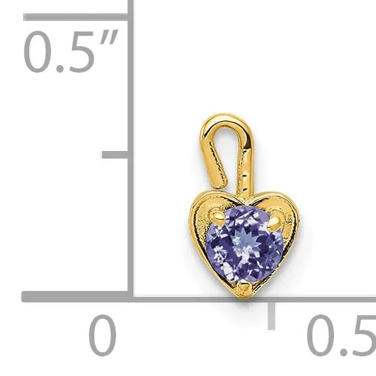 14k Yellow Gold June Birthstone Heart Charm
