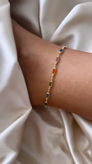 18 k Gold Filled Gemstone Chain Anklet