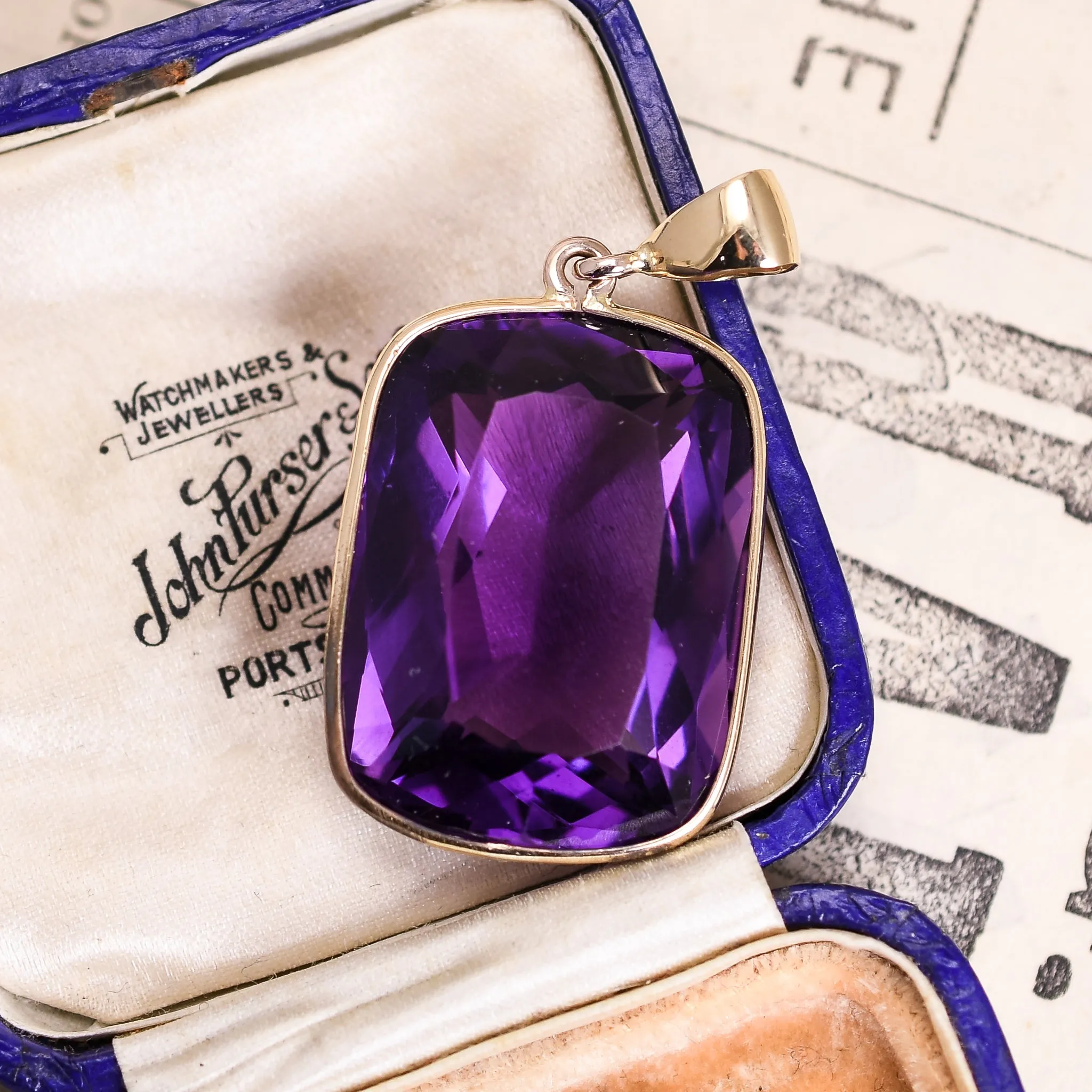 1940's Siberian Amethyst Pendant