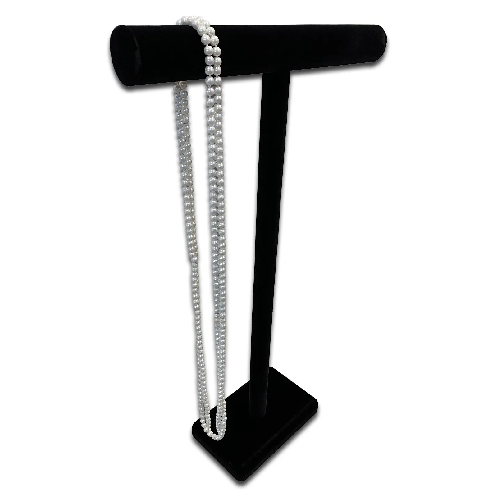 25" Black Velvet Single Round T-Bar Jewelry Display