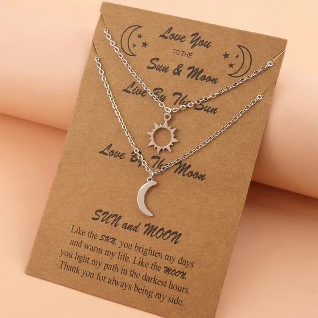 2pcs/set Minimalist Sun Moon Charm Couple Bracelet Friendship Jewelry Gift Handmade Adjustable Braided Rope Bracelets