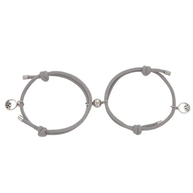 2pieces Couple Magnet Attract Each Other Creative  Bracelet