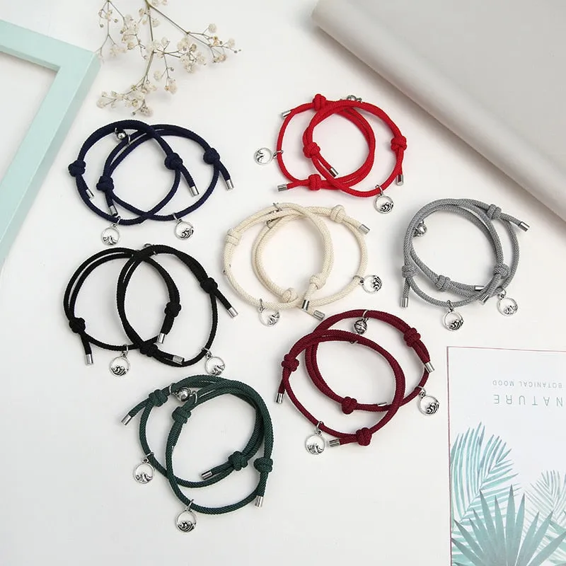 2pieces Couple Magnet Attract Each Other Creative  Bracelet