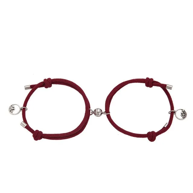 2pieces Couple Magnet Attract Each Other Creative  Bracelet