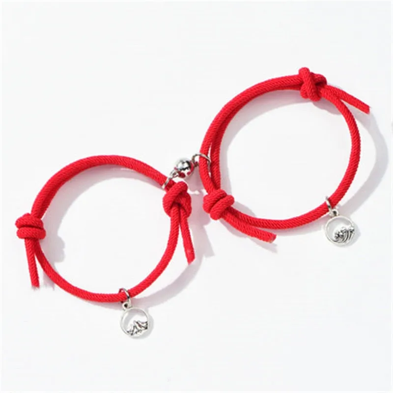 2pieces Couple Magnet Attract Each Other Creative  Bracelet