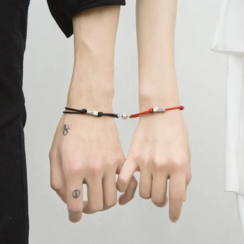 2pieces Couple Magnet Attract Each Other Creative  Bracelet
