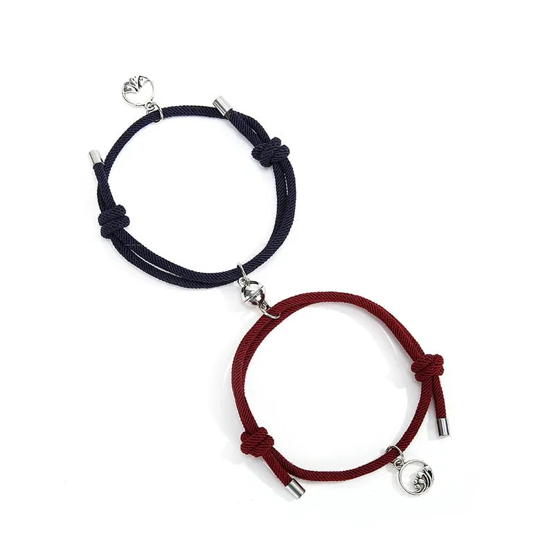 2pieces Couple Magnet Attract Each Other Creative  Bracelet