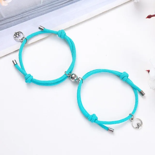2pieces Couple Magnet Attract Each Other Creative  Bracelet