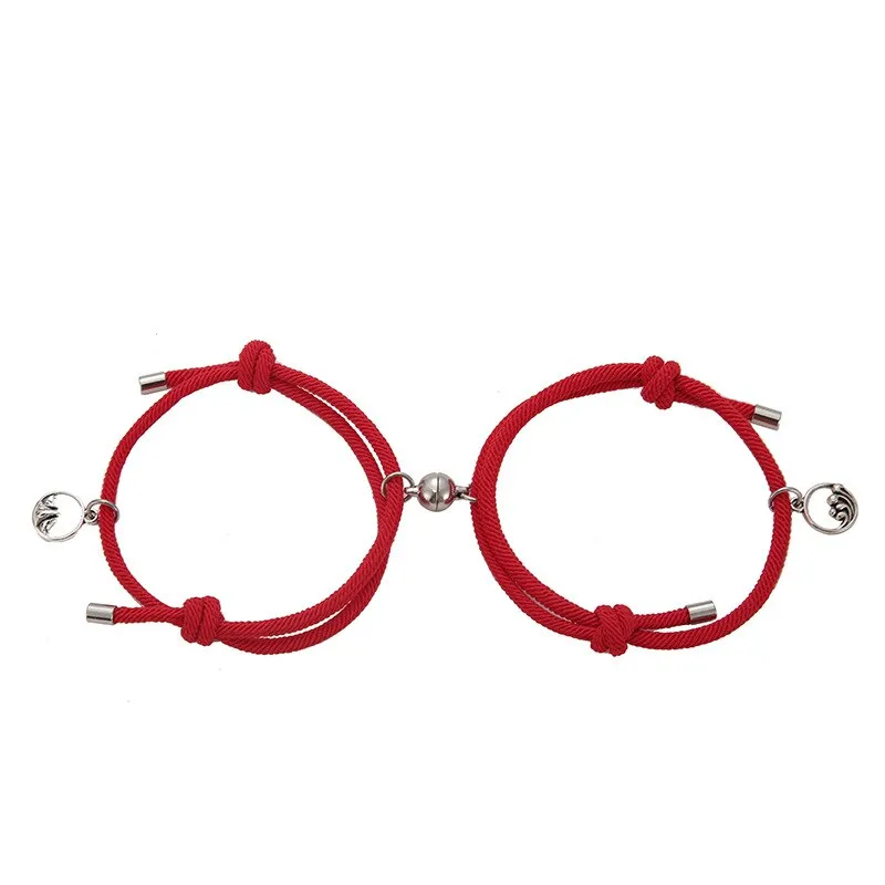 2pieces Couple Magnet Attract Each Other Creative  Bracelet
