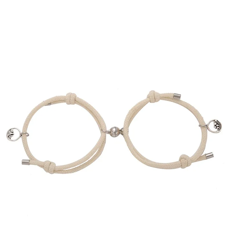 2pieces Couple Magnet Attract Each Other Creative  Bracelet
