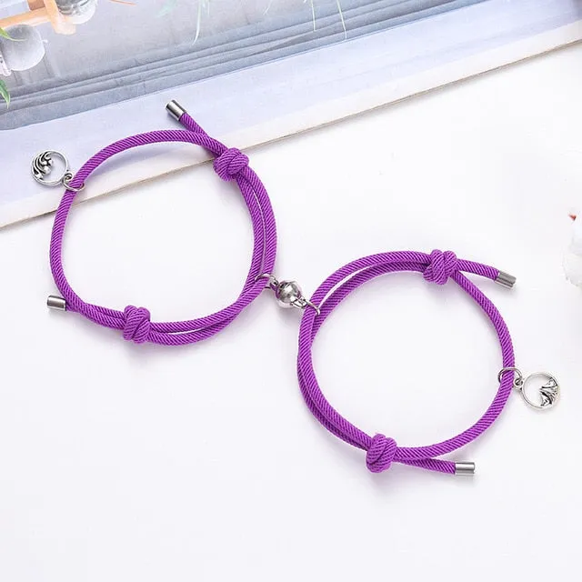 2pieces Couple Magnet Attract Each Other Creative  Bracelet