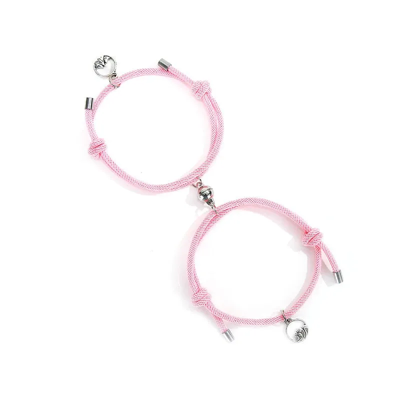 2pieces Couple Magnet Attract Each Other Creative  Bracelet