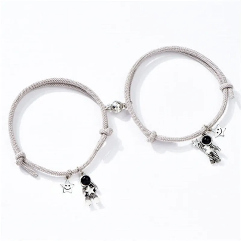 2pieces Couple Magnet Attract Each Other Creative  Bracelet