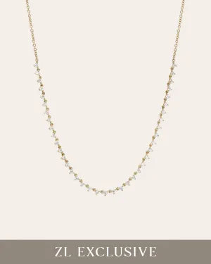 3 Prong Diamond Segment Necklace