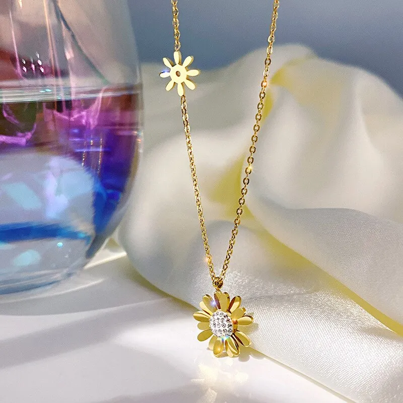 316L Stainless steel Flower Daisy Bracelet
