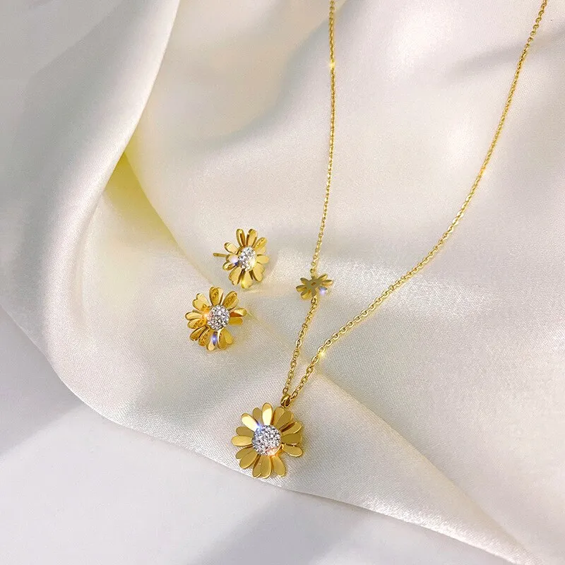 316L Stainless steel Flower Daisy Bracelet