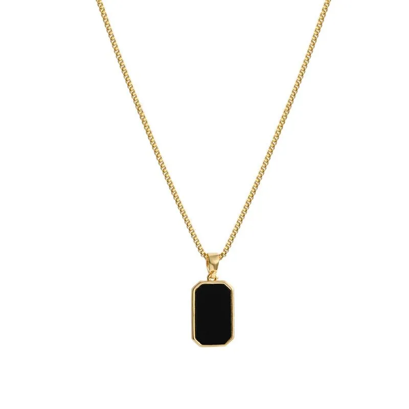 316L Stainless Steel | Rectangle Pendant | Womens Jewelry Necklaces
