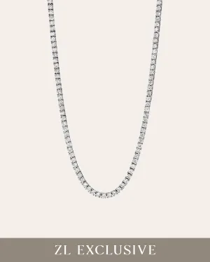 4 Prong Diamond Tennis Necklace