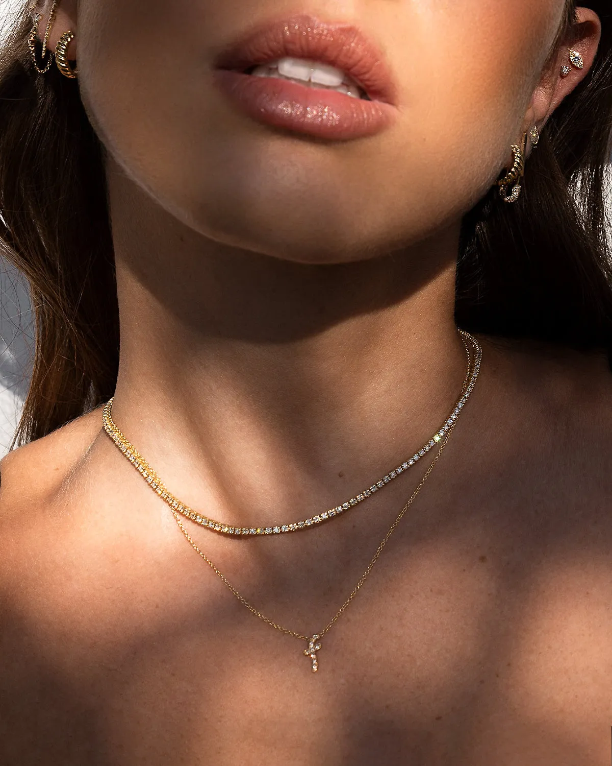 4 Prong Diamond Tennis Necklace