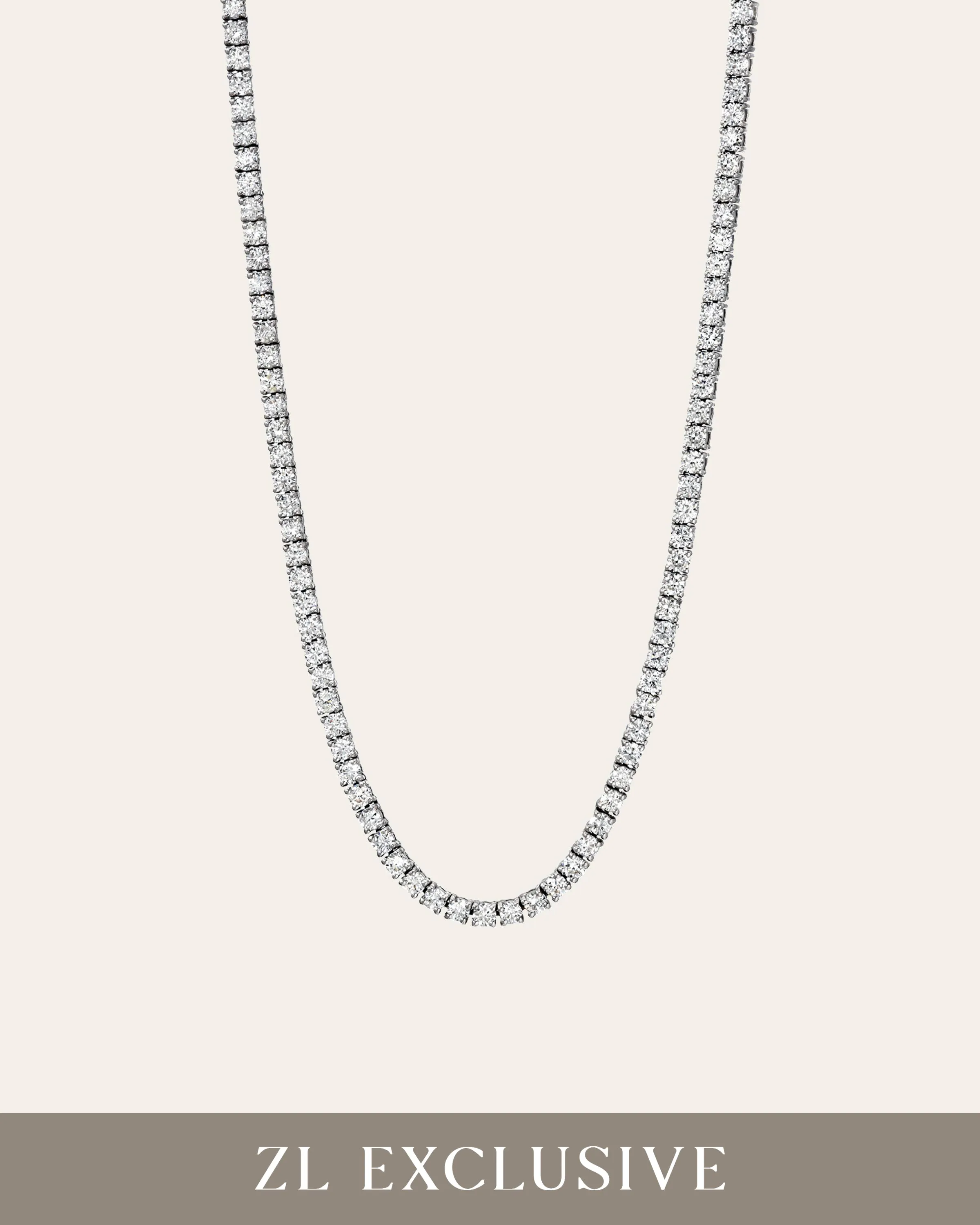 4 Prong Diamond Tennis Necklace