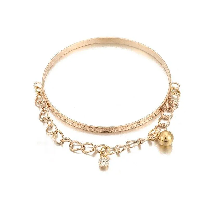 6pcs/set Fashion Gold Color Beads Pearl Star Multilayer Beaded