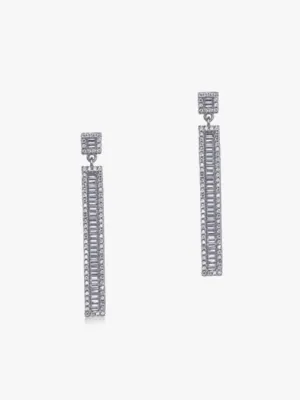 925 Sterling Silver and CZ Geometric Earrings