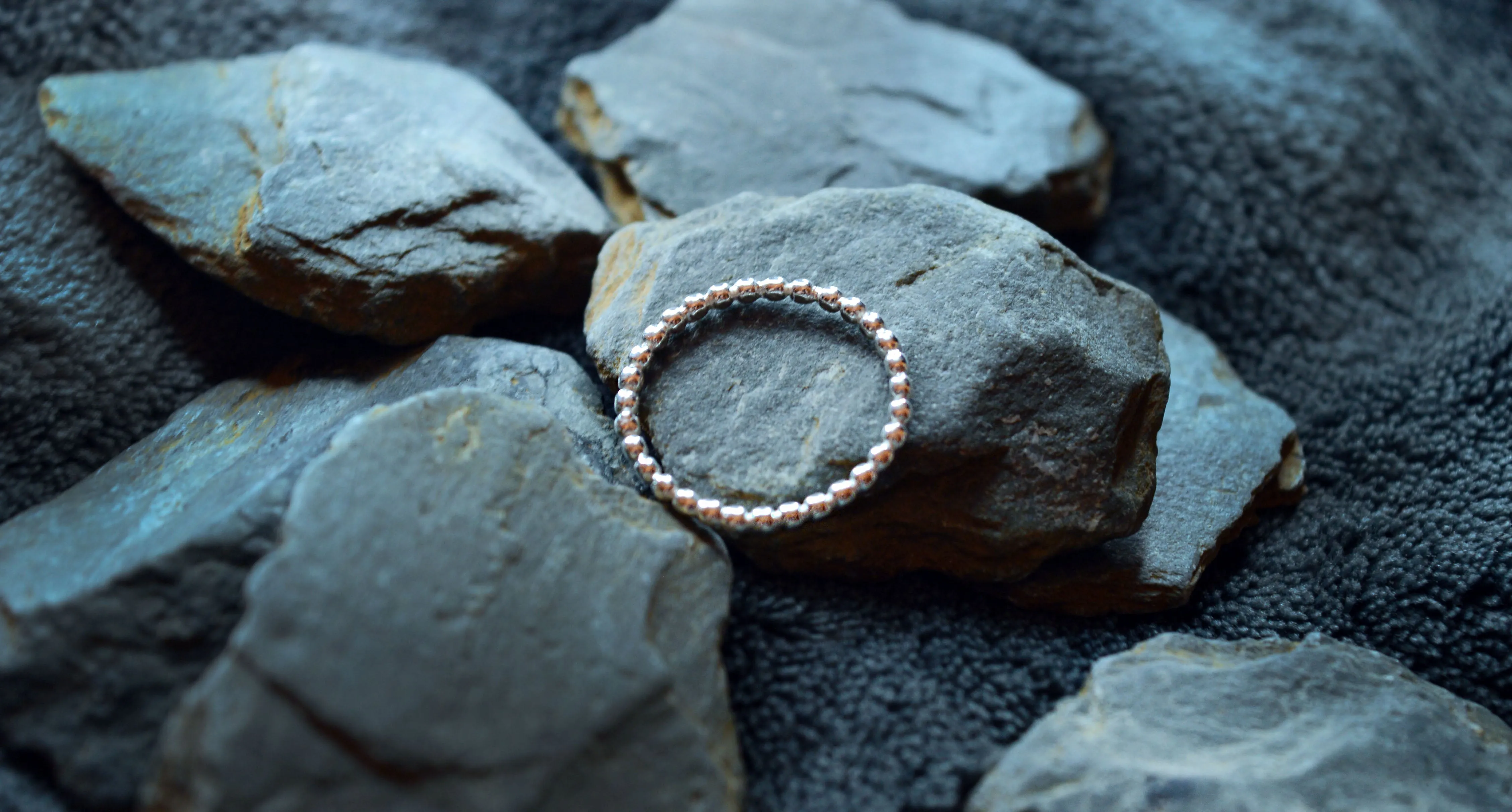 925 Sterling Silver Beaded Ring – Perfect for Stacking