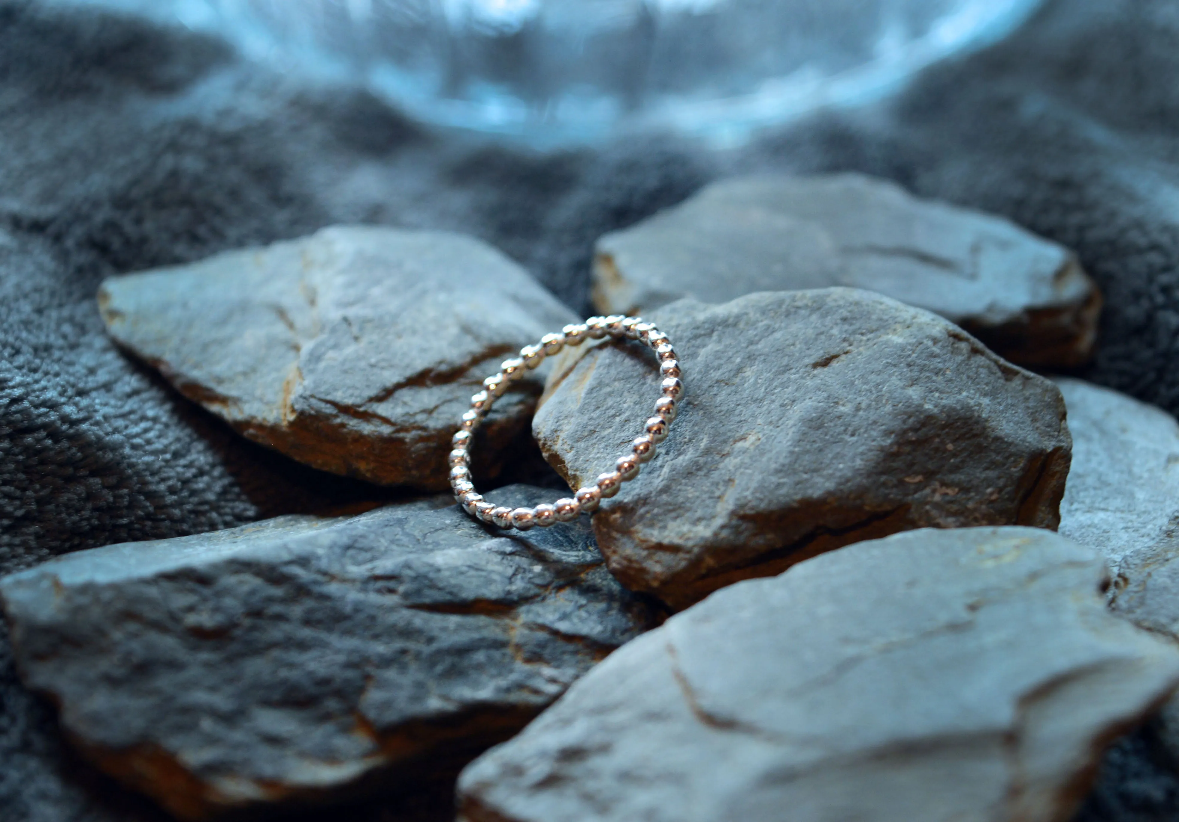 925 Sterling Silver Beaded Ring – Perfect for Stacking
