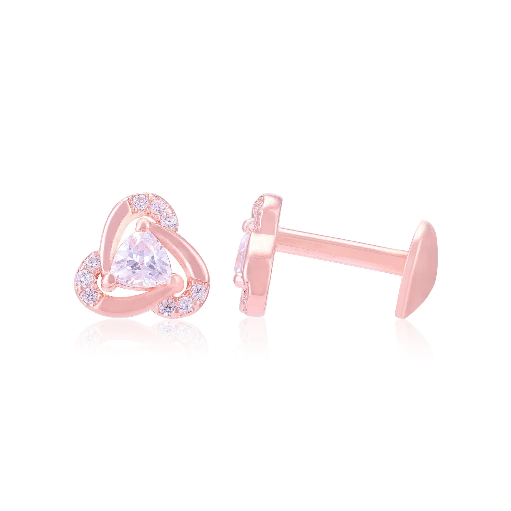 925 Sterling Silver Modern Triangle Earrings for Women