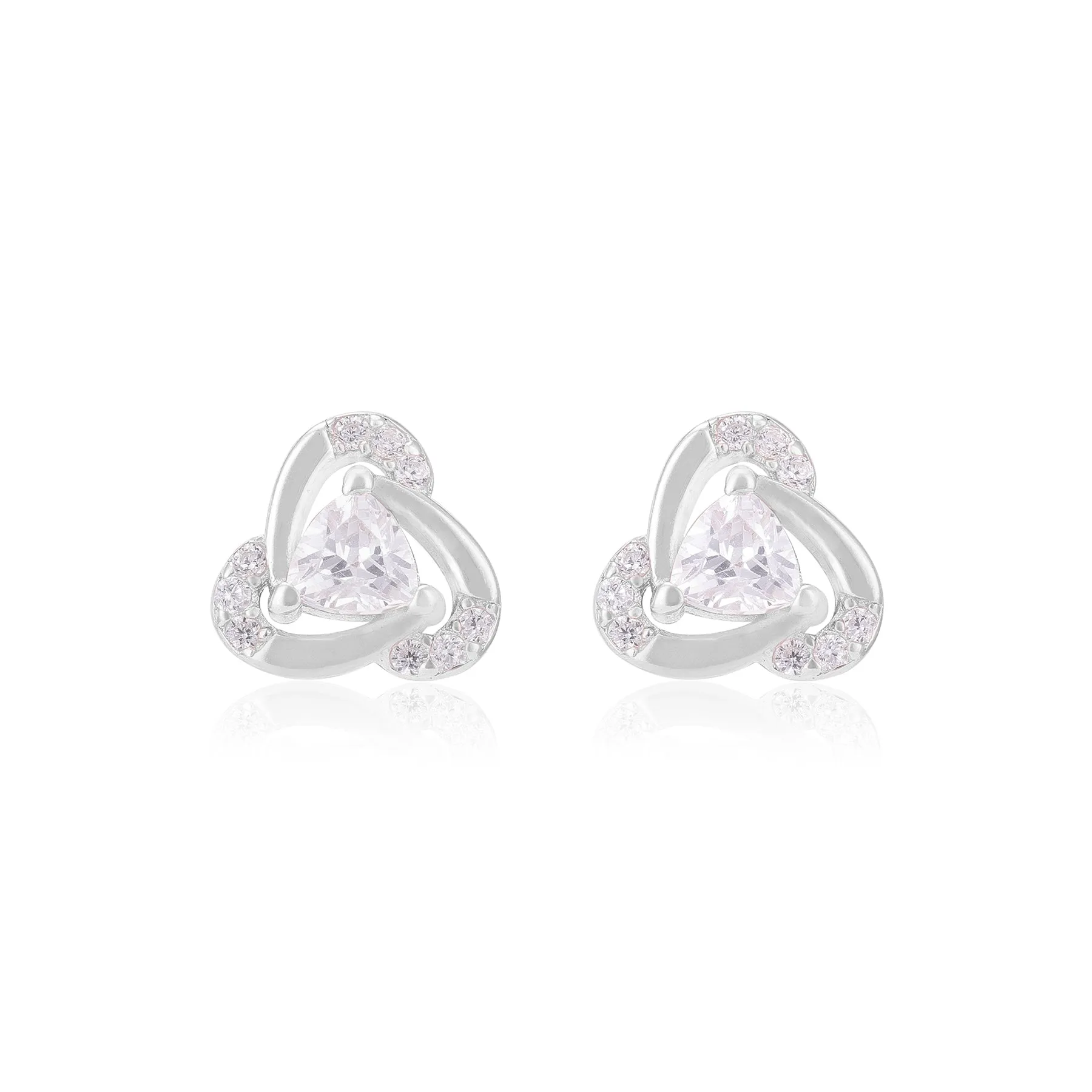 925 Sterling Silver Modern Triangle Earrings for Women