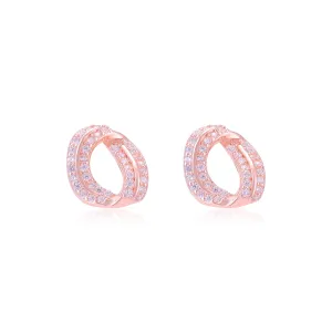 925 Sterling Silver Twisted Swirl Earrings For Women