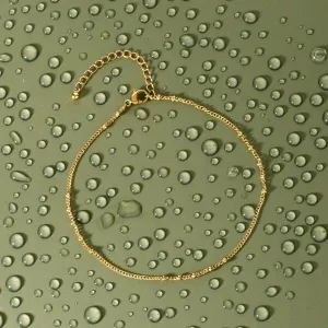 Accessorize London Women Gold-Plated Stainless Steel Bobble Anklet