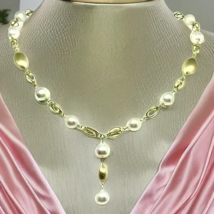 Akoya Pearl Necklace Earrings Set 9.8 mm 25.5" 14k Gold Certified $9,500 715357