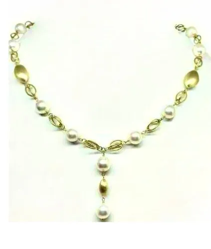 Akoya Pearl Necklace Earrings Set 9.8 mm 25.5" 14k Gold Certified $9,500 715357