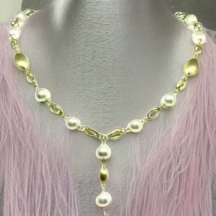 Akoya Pearl Necklace Earrings Set 9.8 mm 25.5" 14k Gold Certified $9,500 715357